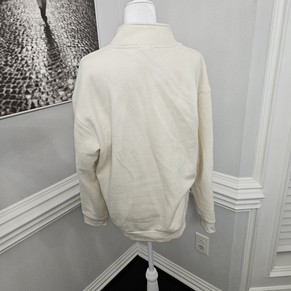 Beyond Yoga cream pullover sweater half zip XL - Picture 8 of 12